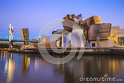 Guggenheim Museum at sunset Editorial Stock Photo