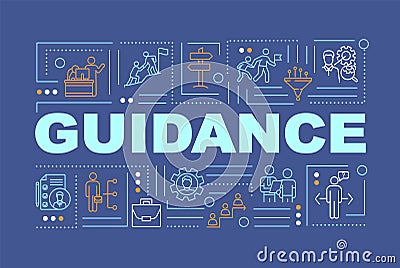 Guidance word concepts banner Vector Illustration