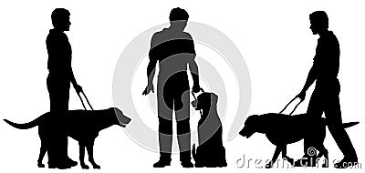 Guide dog Vector Illustration