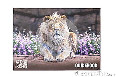 Guidebook for West Midland Safari and Leisure Park, Bewdley, Hereford and Worcester, England Editorial Stock Photo