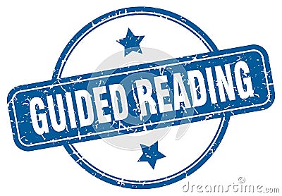 guided reading stamp. guided reading round grunge sign. Vector Illustration