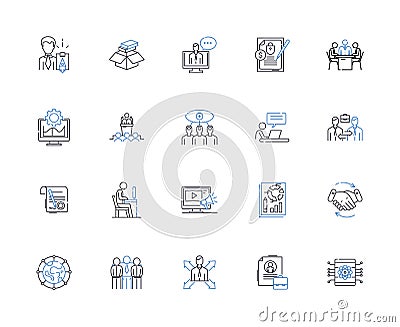 Guild line icons collection. Alliance, Brotherhood, Camaraderie, Guildmaster, Members, Companionship, Unity vector and Vector Illustration