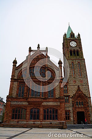 Guildhall, Derry, Northern Ireland Editorial Stock Photo