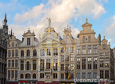Guildhalls facades, Brussels Stock Photo