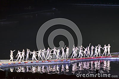 Guilin ,China, March,24th,2014, Impression Liu Sanjie show performance,the major great outdoor performance in china Editorial Stock Photo