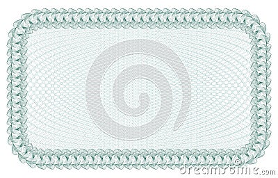 Guilloche Background for certificate, banknote, voucher, money design, currency, note, check, ticket. Vector Illustration