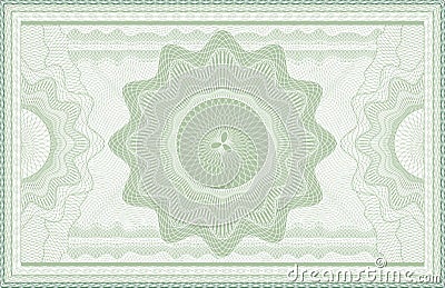 Guilloche banknote Vector Illustration