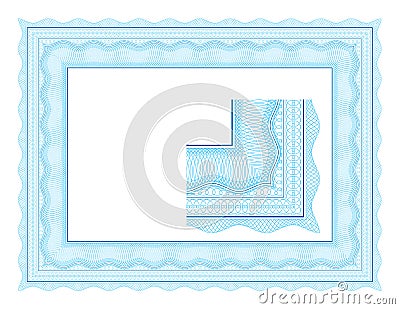 Guilloche border Vector Illustration