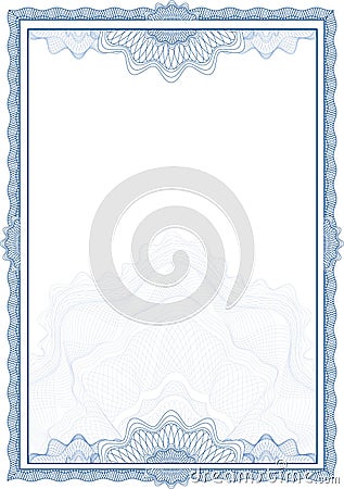 Guilloche border for diploma or certificate Stock Photo