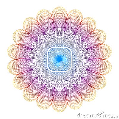 Guilloche Rosette Vector Illustration