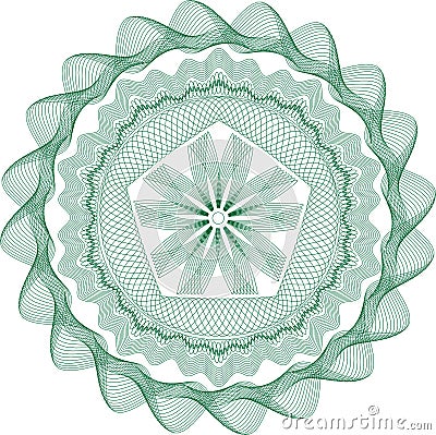 Guilloche rosette pattern Vector Illustration