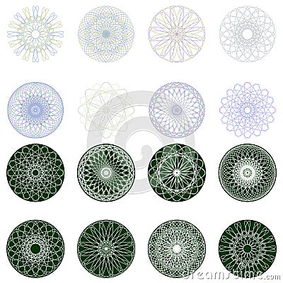 Guilloche rosette, vector pattern. EPS 8 Vector Illustration