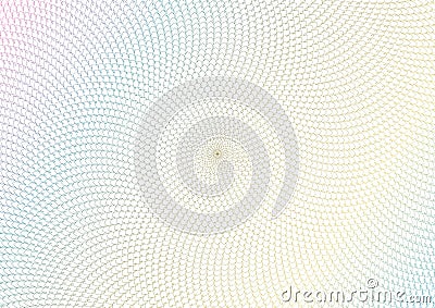 Guilloche vector background grid. Moire ornament texture with waves. Pattern for money warranty, certificate, diploma Vector Illustration