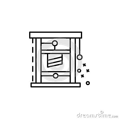 Guillotine death penalty kill icon. Element of history icon Stock Photo