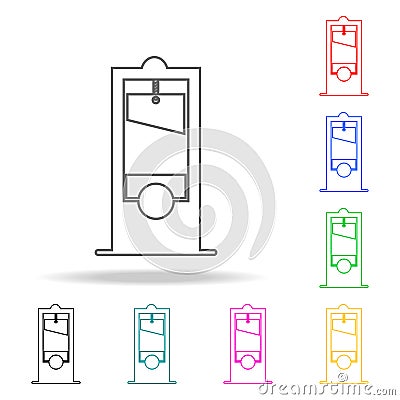 Guillotine . Elements of human death in multi colored icons. Premium quality graphic design icon. Simple icon for websites, web de Stock Photo