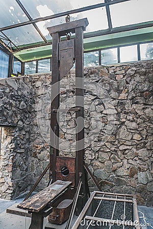 Guillotine at the Ho Chi Minh City War Museum Editorial Stock Photo
