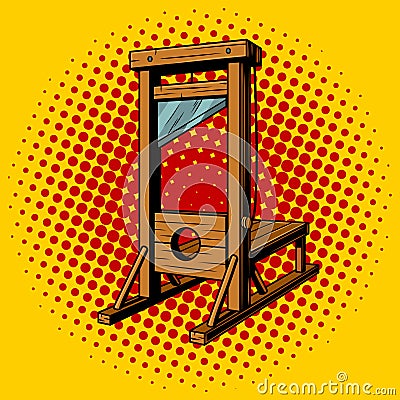 Guillotine pop art vector illustration Vector Illustration