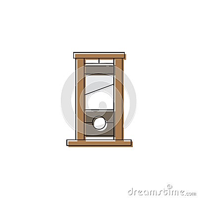 Guillotine vector icon symbol isolated on white background Vector Illustration