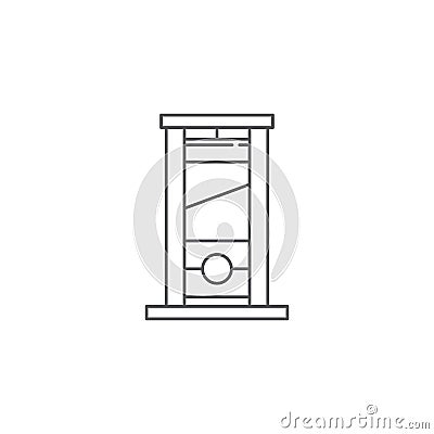 Guillotine vector icon symbol isolated on white background Vector Illustration