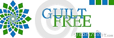 Guilt Free Green Blue Circular Horizontal Stock Photo