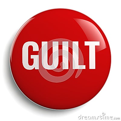 Guilt Red Symbol Icon Isolated Stock Photo