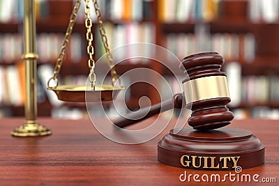 Guilty verdict Stock Photo