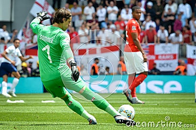 GUIMARAES, PORTUGAL - June 09, 2019: Yann Sommer player during the UEFA Nations League Finals match for third place between Editorial Stock Photo