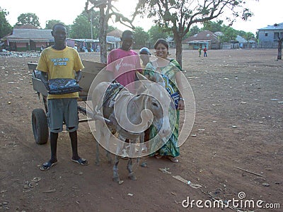 Guinea Bissau workers in africa Editorial Stock Photo