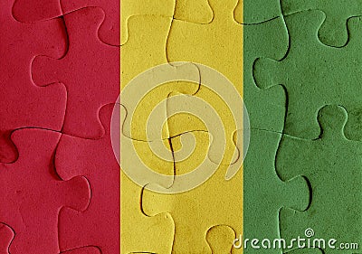 Guinea flag puzzle Stock Photo