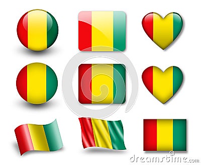 The Guinean flag Stock Photo