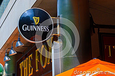 Guinness Company sign Editorial Stock Photo