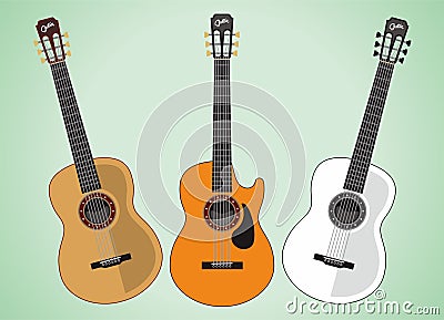 Guitar Acoustic Vector Illustration