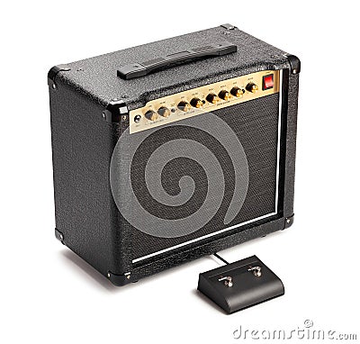 guitar amp footswitch path isolated Stock Photo