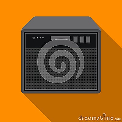 Guitar amplifier icon in flat style isolated on white background. Musical instruments symbol stock vector illustration Vector Illustration