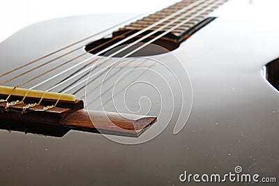 Guitar artsy POV background. Music illustration. Cartoon Illustration