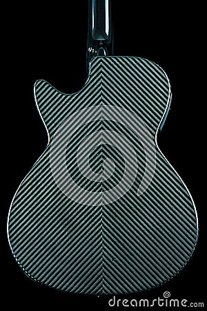 Guitar Back Made of Carbon Fiber - Alternative Sustainable Green Material Stock Photo