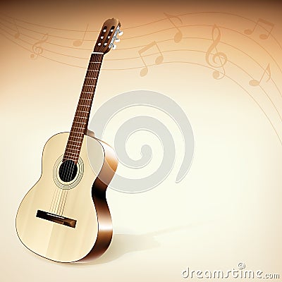 Guitar Background Vector Illustration