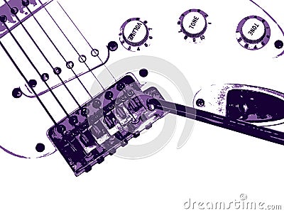 Guitar background. Grunge style. Vector Illustration