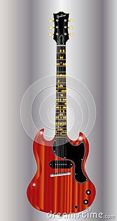 Guitar With Blues Scale Stock Photo