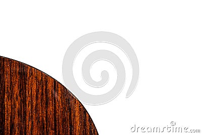 Guitar body corner back on white background Stock Photo