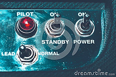 Guitar Combo Toggle Switches Stock Photo