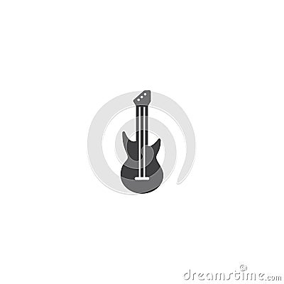 Guitar electric music instrument icon vector Vector Illustration