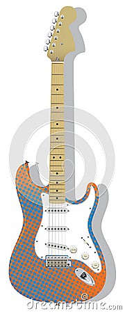 Guitar Fender Stratocaster - Vector Illustration