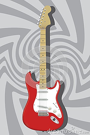 Guitar Fender Stratocaster - vector Vector Illustration