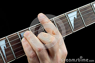 Guitar fretboard Stock Photo