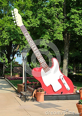 Guitar at The Grand Ole Opry House Editorial Stock Photo