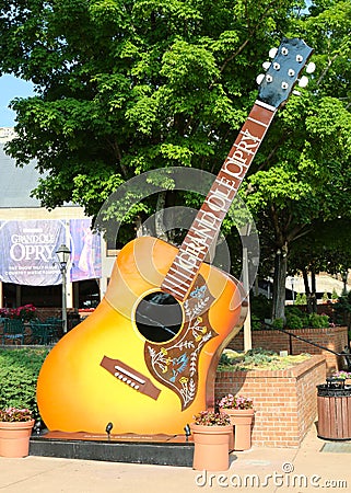 Guitar at the Grand Ole Opry Editorial Stock Photo