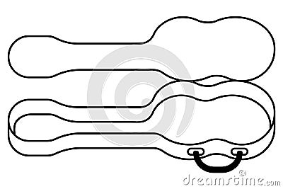 Guitar hard case pictogram vector illustration Vector Illustration