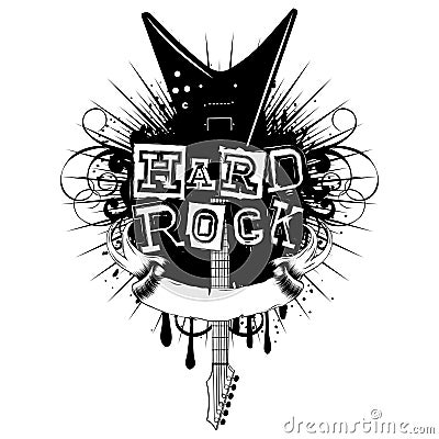 Guitar hard rock_var Vector Illustration