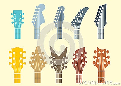 Guitar head stock icon Vector Illustration